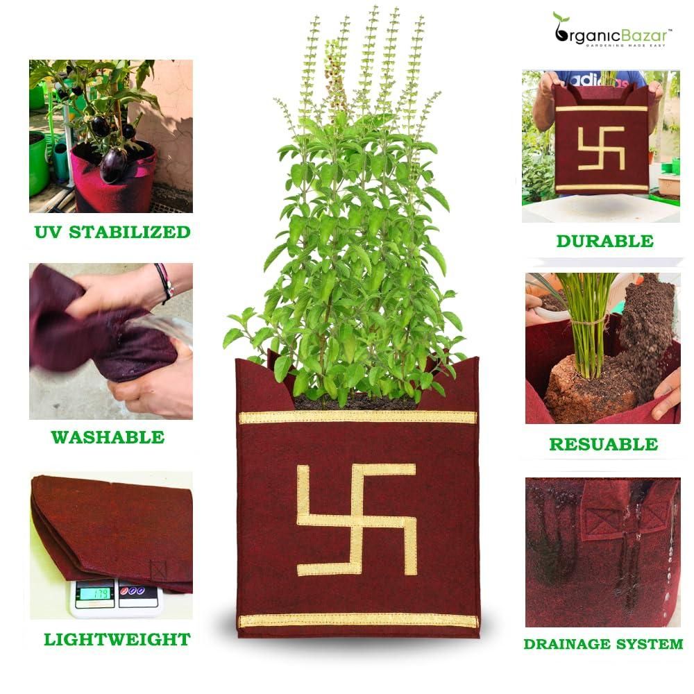 Tulsi Plant Grow Bag for Home/Gardening