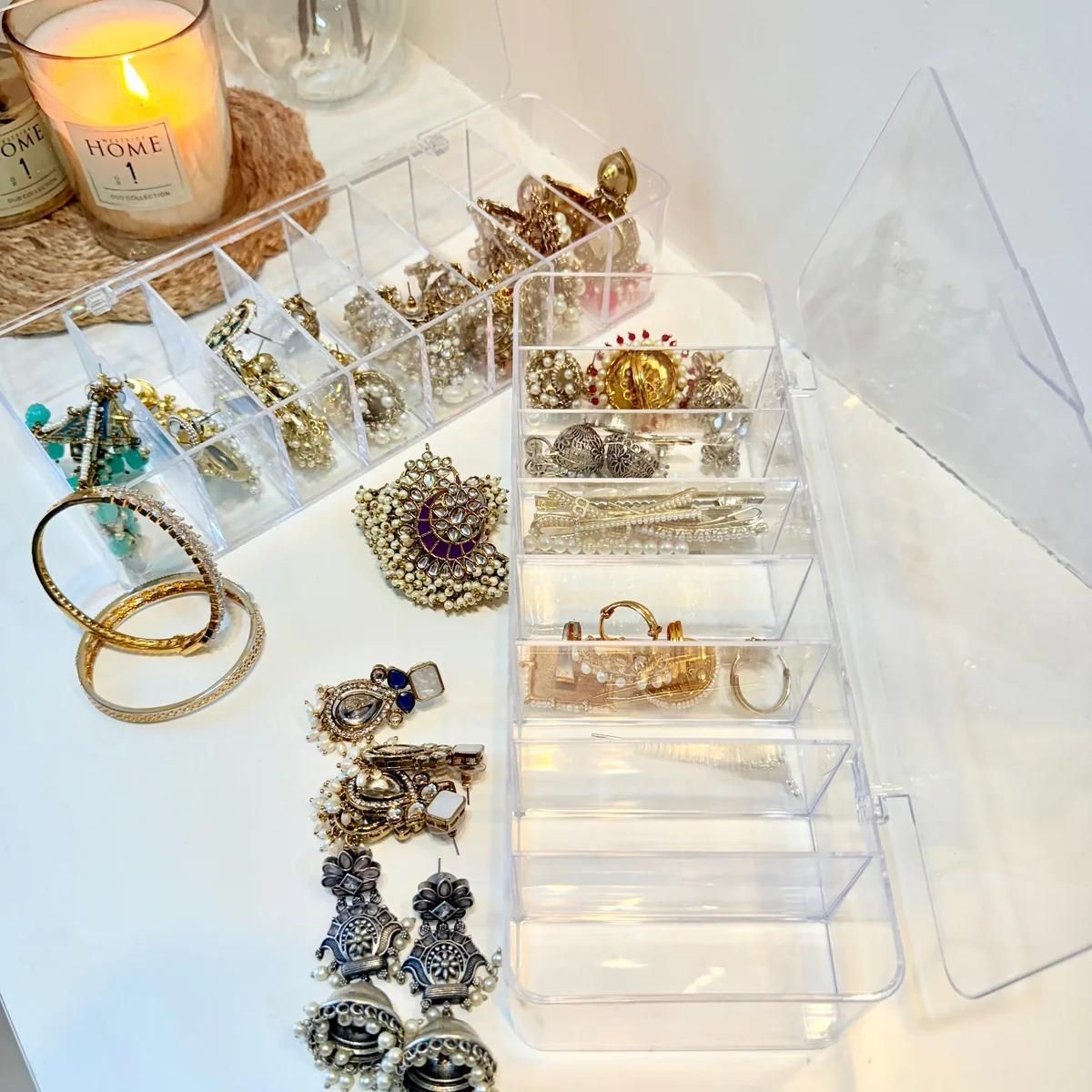 Transparent Jewelry Organizer Box