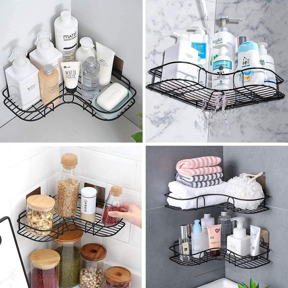 Metal Bathroom Corner Rack Storage Shelve