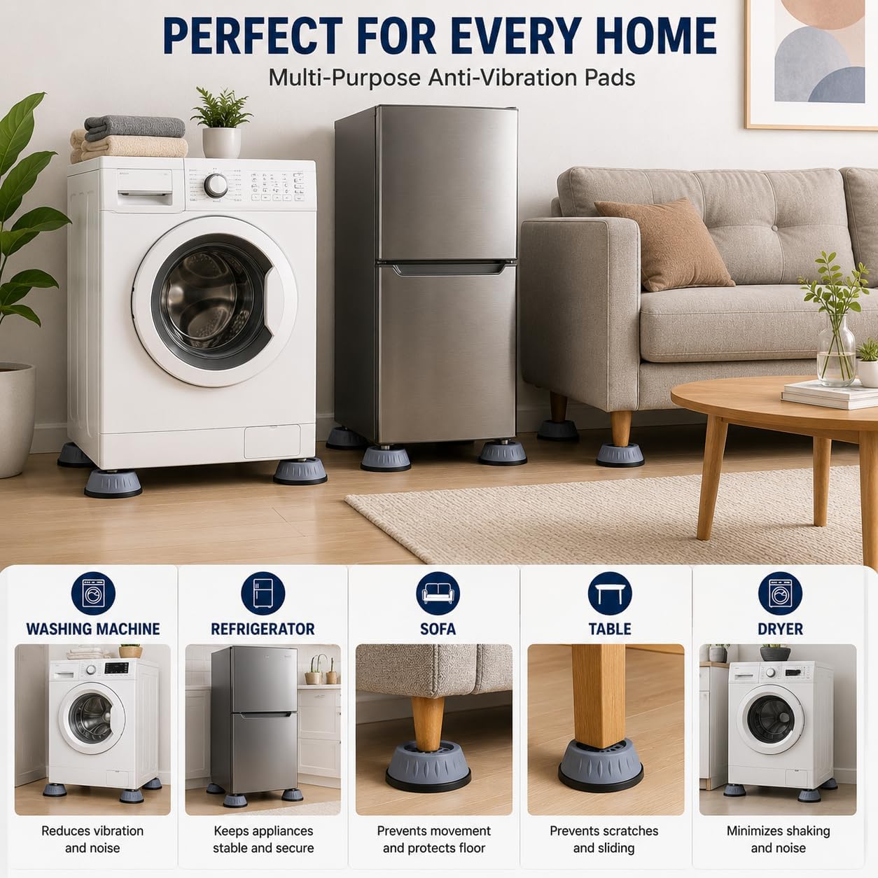 Anti-Vibration Pads For Washing Machine