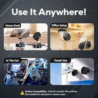 Premium Vacuum Suction Magnetic Phone Holder (Black)