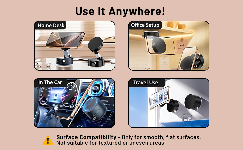Vacuum Magnetic Suction Phone Holder
