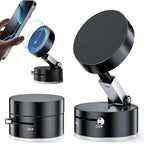 Premium Vacuum Suction Magnetic Phone Holder (Black)
