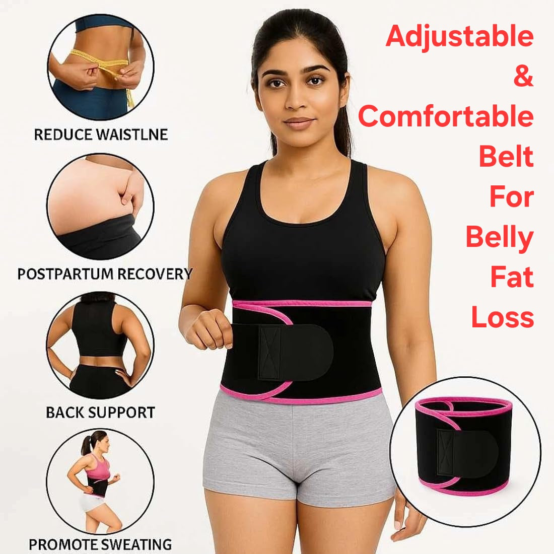 Adjustable Waist Trimmer Belt For Belly Fat Loss